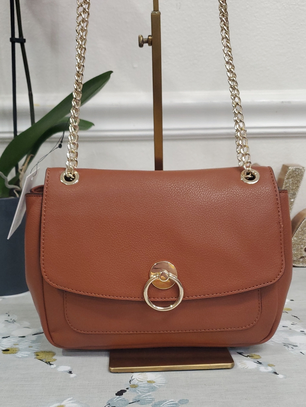 LC Lauren Conrad Pia Ringed Shoulder/Crossbody Bag with Chain Strap